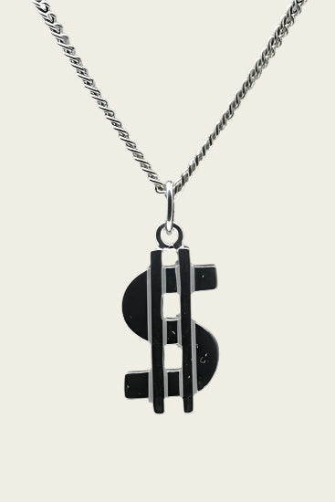 Zilveren US Dollar ketting hanger