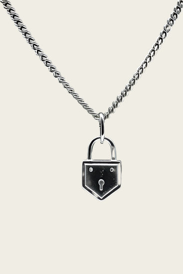 Zilveren Hangslotje ketting hanger