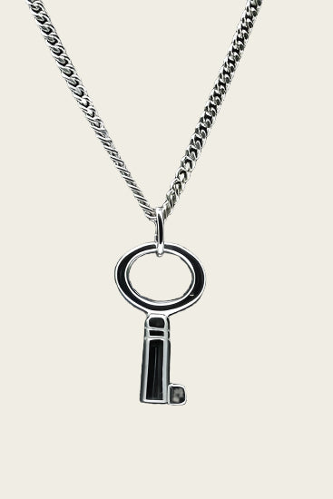 Zilveren Sleutel ketting hanger - klein