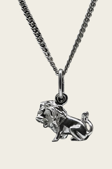 Zilveren Sterrenbeeld Leeuw ketting hanger - klein