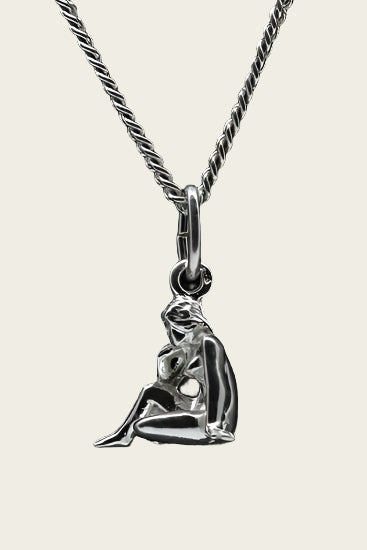Zilveren Sterrenbeeld Maagd ketting hanger - klein