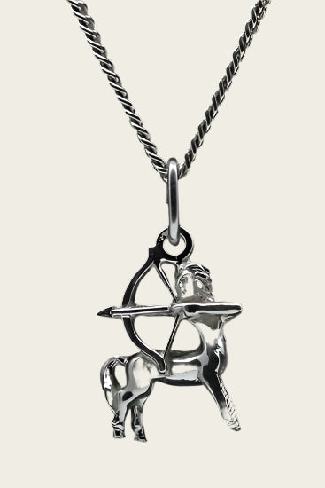 Zilveren Sterrenbeeld Boogschutter ketting hanger - klein