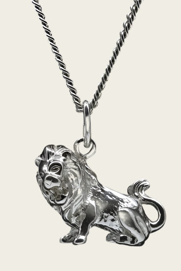 Zilveren Sterrenbeeld Leeuw ketting hanger - groot