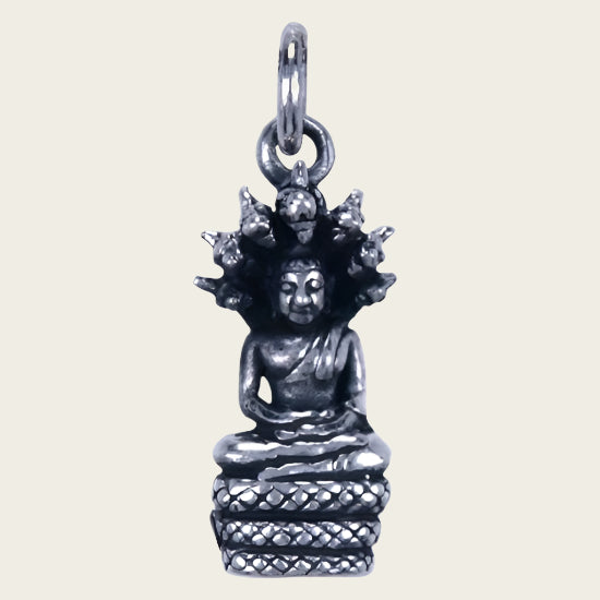 Silver Buddha Necklace Pendant - Birthday Saturday