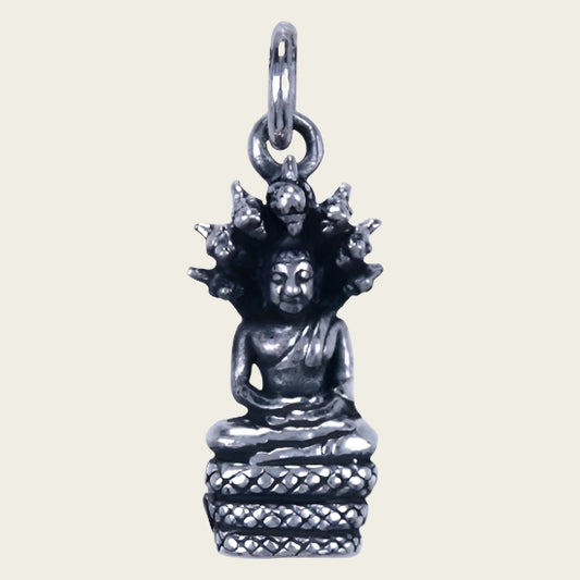 Zilveren Boeddha ketting hanger - geboortedag Zaterdag