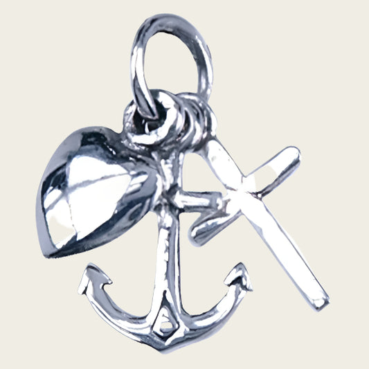 Zilveren Hoop, Geloof en Liefde - los - hanger