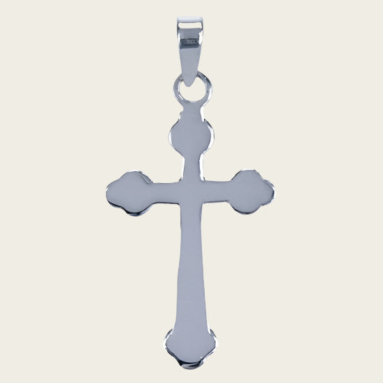 Zilveren Kruis glad ketting hanger