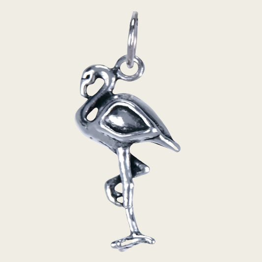 Silver Flamingo Necklace Pendant
