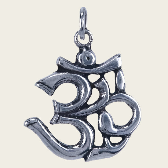 Zilveren Aum ketting hanger - Tibet