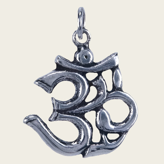 Zilveren Aum ketting hanger - Tibet