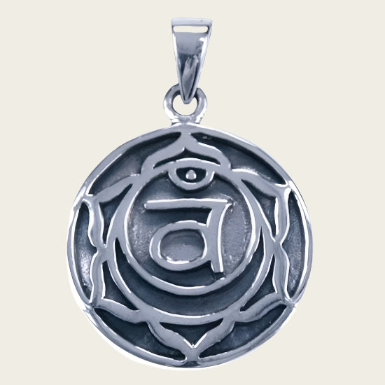 Silver Chakra Sacral Necklace Pendant