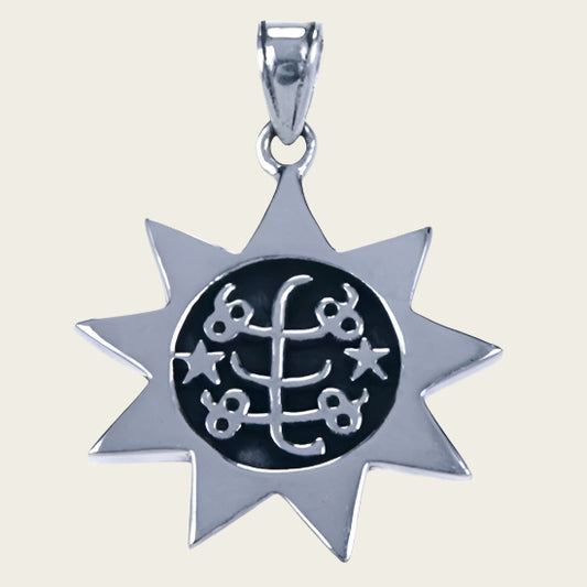 Zilveren Ringsteen ketting hanger