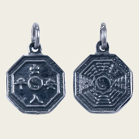 Silver Trigrams Necklace Pendant