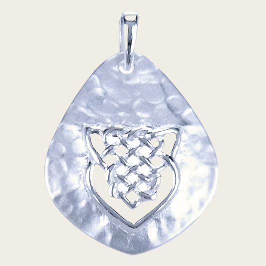 Zilveren Keltische druppel ketting hanger
