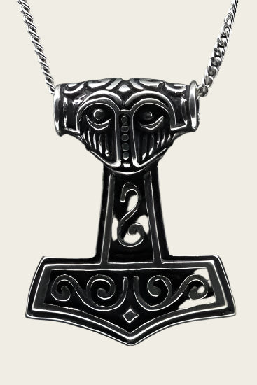 Zilveren Hamer van Thor - 7 ketting hanger
