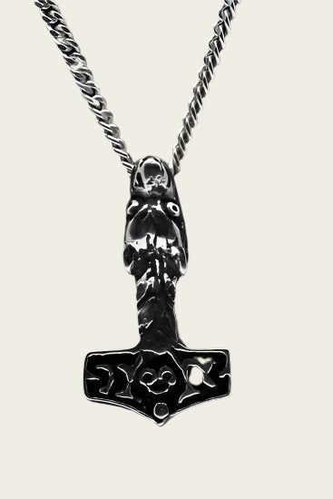 Zilveren Wolven hamer ketting hanger