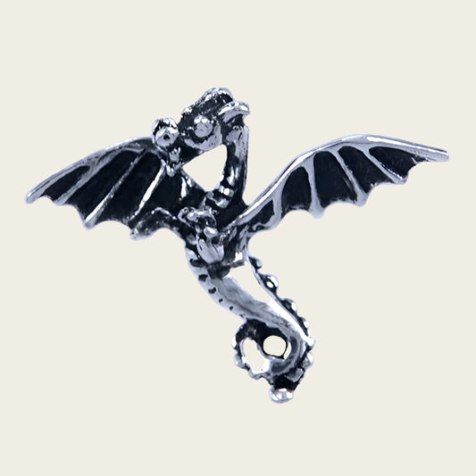 Zilveren Draak ketting hanger