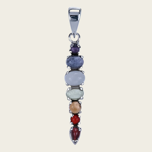 Zilveren Chakra ketting hanger