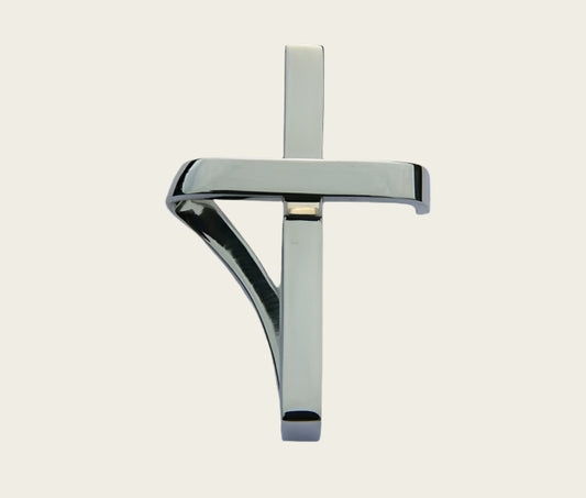 Zilveren Ringkeeper Cross ketting hanger - groot