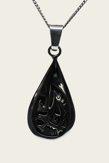 Zilveren Indiaan Adelaar druppel hopi style ketting hanger