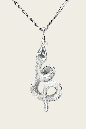 Zilveren Slang ketting hanger