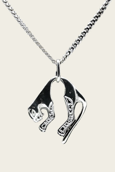 Silver Panther Necklace Pendant - Light