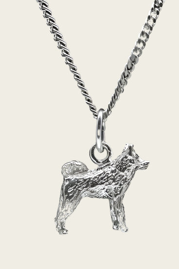Zilveren Finse spets ketting hanger - klein