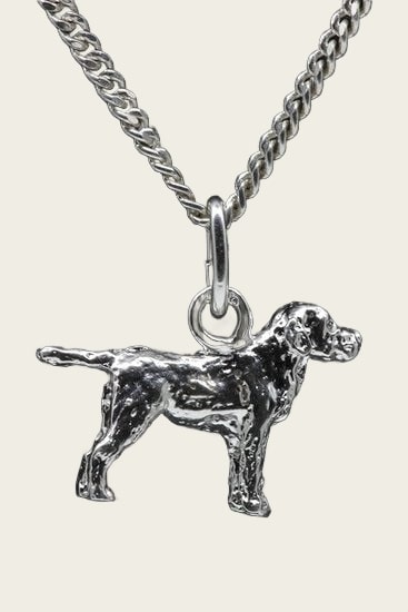 Zilveren Labrador retriever ketting hanger - klein