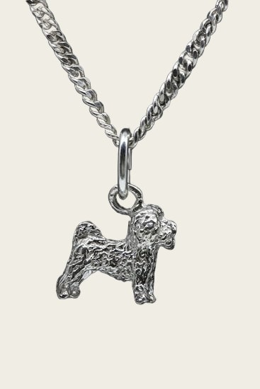 Zilveren Bolognezer ketting hanger - klein