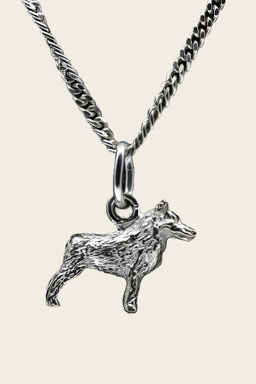 Zilveren Schipperke ketting hanger - klein