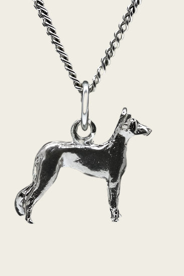 Zilveren Moonflower dog ketting hanger - klein