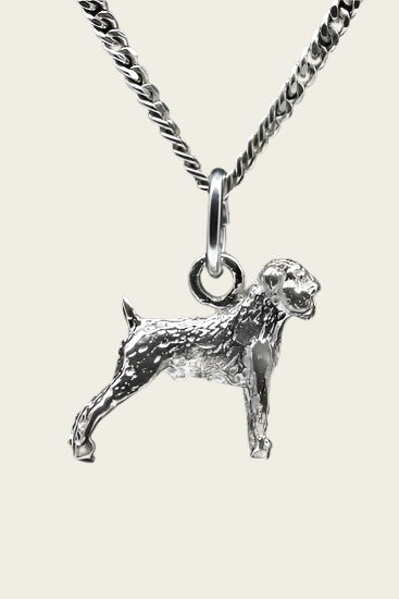 Silver Affenpinscher Necklace Pendant - Small