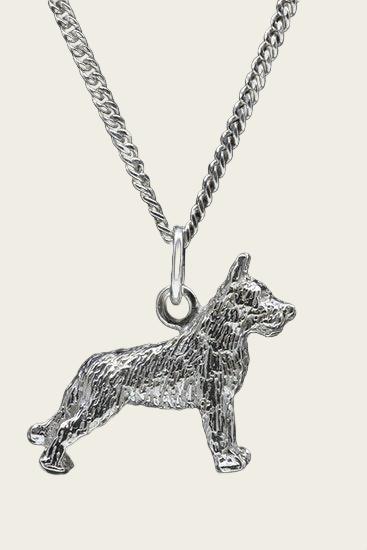 Silver Picardy Shepherd Necklace Pendant - Large