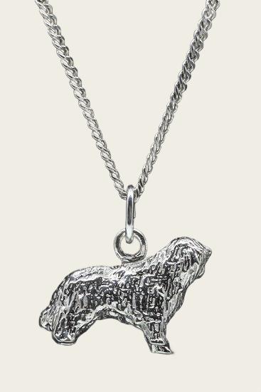 Zilveren Komondor ketting hanger - groot