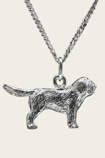 Zilveren Schapendoes ketting hanger - groot