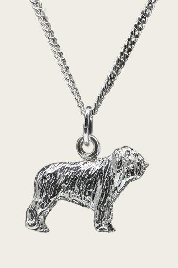 Zilveren Nizziny Owczarek met staart ketting hanger - groot