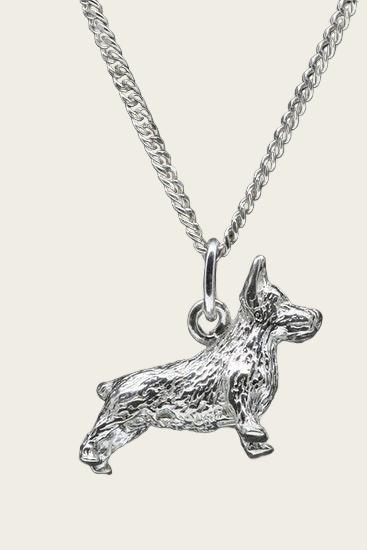 Zilveren Welsh corgi pembroke ketting hanger - groot