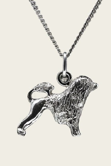 Zilveren Cao de aqua ketting hanger - groot