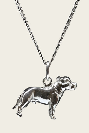 Zilveren Ca de bou ketting hanger - groot