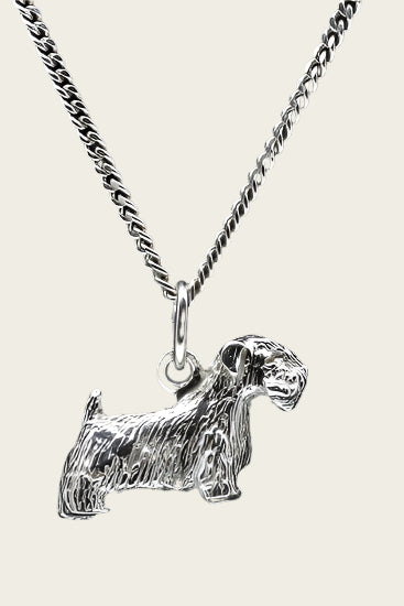 Zilveren Saelyham terrier ketting hanger - groot