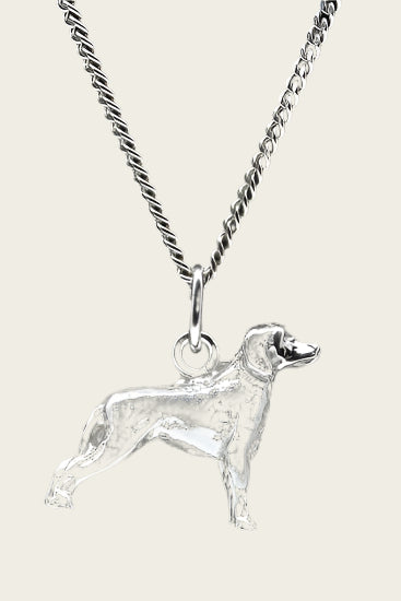 Zilveren Duitse brak ketting hanger - groot