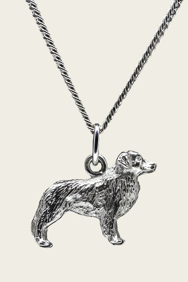 Zilveren Nova scotia duck tolling retriever ketting hanger - groot