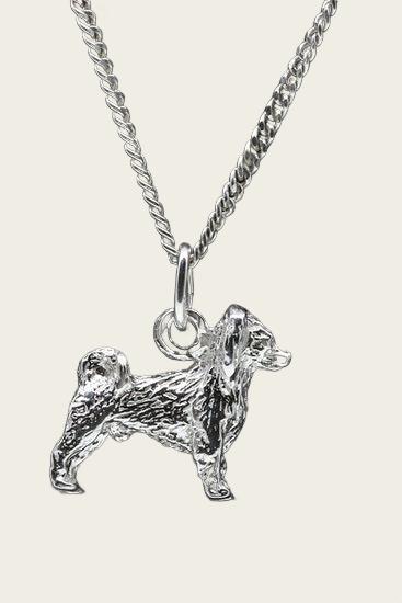 Zilveren Phalene nachtvlinder ketting hanger - groot