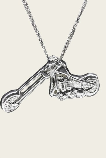 Zilveren Amerikaanse Chopper motor groot ketting hanger