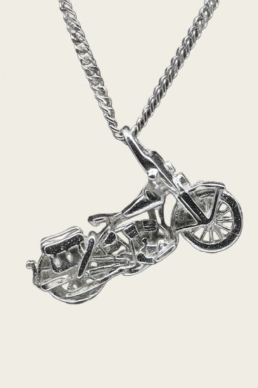 Zilveren Liberator motor ketting hanger