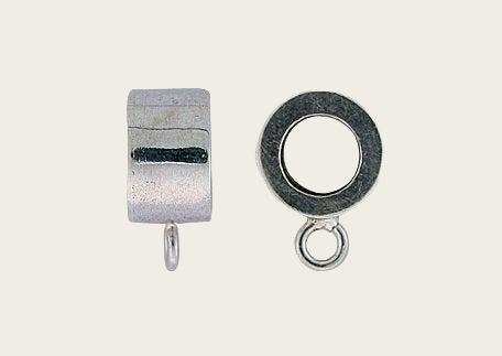 Silver Bead with eye Pandora and Trollbead style - smooth