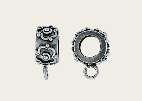 Silver Bead with eye Pandora and Trollbead style - edited