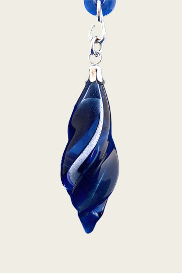 Ashes & memorial pendant twist in glass hand blown