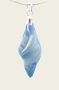 Ashes & memorial pendant twist in glass hand blown
