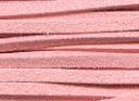 Leren veter ketting suede roze - 100 cm